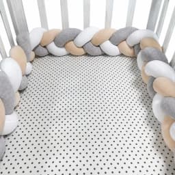 1-4M Baby Bumper Bed Braid Knot Pillow Cushion Bumper for Infant Crib Protector Cot Bumper Room Decor Crib Bedding Braid Set