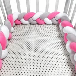1-4M Baby Bumper Bed Braid Knot Pillow Cushion Bumper for Infant Crib Protector Cot Bumper Room Decor Crib Bedding Braid Set