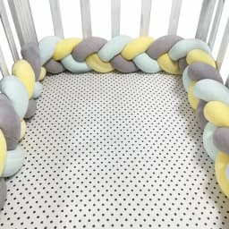 1-4M Baby Bumper Bed Braid Knot Pillow Cushion Bumper for Infant Crib Protector Cot Bumper Room Decor Crib Bedding Braid Set