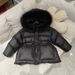 ZOETOPKID Winter Hooded Medium To Long Children's Thick Hairy Decorative Cotton Jacket Kids Winter Coat Boys Girls Parkas