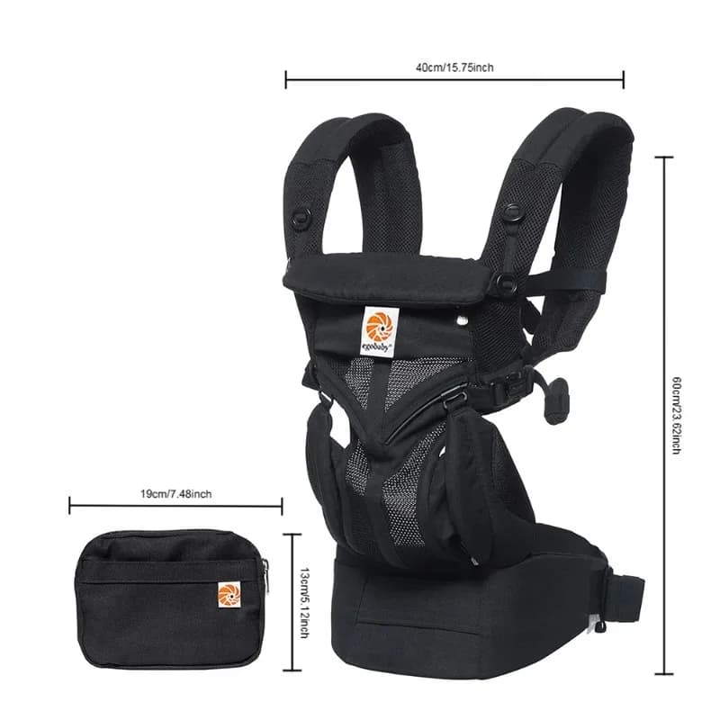 Egobaby Omini the 360 Is a Breathable Mesh Baby Carrier with Ventilation All Around. Designed for Infants to Toddlers. Features Lumbar Support.