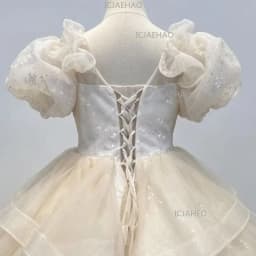 2026 Children Girls Formal Multi Layer Long Tutu Birthday Party New Kids Flower Girl Wedding Piano Elegant Princess Gown Costume