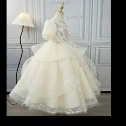 2026 Children Girls Formal Multi Layer Long Tutu Birthday Party New Kids Flower Girl Wedding Piano Elegant Princess Gown Costume