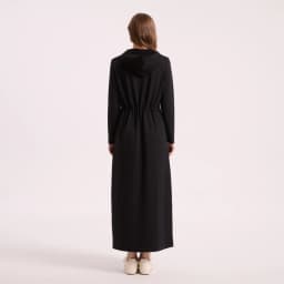 AA AW26 Winter Cotton Woman Hoodie Dress Adjustable Waistband Maxi Zipper Dress Lady Clothes