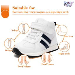 Kids Orthopedic Thick Sole Shoes with Ankle and Arch Support for Boys and Girls Designed for Child Foot Development
