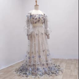 Maternity Photoshoot Dress Off Shoulder Embroidered Yarn Floral High Waist Split Pregnancy Shooting Dress Baby Shower Dresses