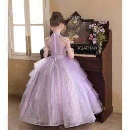 2026 Purple Kids Formal Girls Princess Gown Children Piano Performance Elegant Host Dress Wedding Flower Girl Evening Costume