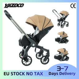 Multimode Baby Stroller, Reversible Seat, Multiple Reclining Positions, Compact One-Click Fold, Durable Shock-Absorbing Wheels For Newborns And Toddlers