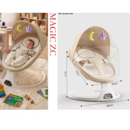 Baby Cradle Baby Bed Baby Cribs Good Quality Smart Multi Functional Newborn Rocking Sleeping Bed Infant Swing Bed Lightweight Portable Stable and Safety Parents Enjoy Play with Baby Good Choose Can Make the Hand Free