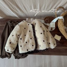 Winter Girls Polka Dot Embroidery Plush Coat Children Cotton Padded Jacket Fashion Baby Girl Cute Lace Coat Warm Coat -2026