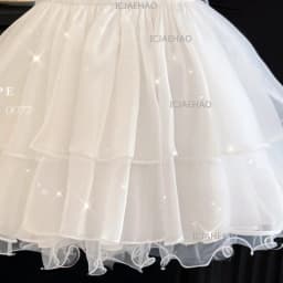 New Children White Cake Tutu Formal Princess Gown Baby Girls First Birthday Party Elegant Simple Flower Girl Host Dress Costume
