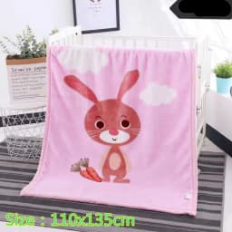 New Children's Blanket For Newborn Baby Sleep Thicken Double Layer Baby Swaddle Comfortable Cartoon Bedding Blankets Quilts