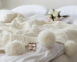 Knit Blanket Chunky Throw Blankets For Couch Sofa Cover Chenille Soft Pompom Decorative Blankets Home Decor Bedspread On Bed