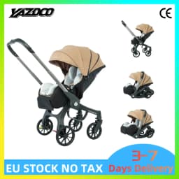 4‑in‑1 Elevated View Baby Stroller with Infant Car Seat & Toddler Seat, Multi‑Position Reclining, Lightweight Aerospace Aluminium Frame, Breathable Mesh Summer Seat, One‑Hand Fold Space‑Saving Travel Buggy