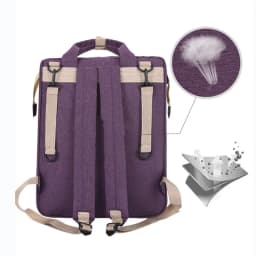 Foldable Bed Diaper Bag with Changing Station Insulated Pocket and Large Capacity Multifunctional Double Shoulder Mommy Bag