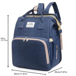 Foldable Bed Diaper Bag with Changing Station Insulated Pocket and Large Capacity Multifunctional Double Shoulder Mommy Bag