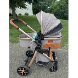 3 in 1 Stroller Baby Stroller Baby Car High Landscape Lightweight Portable Foldable Travel Pram Newborn Carriage Multi Functional with Baby Car Seat Memory Cotton Mattress Storage Bag Fashion Street Shop Cart Popular Tide Parents Thoughtful Good Choice