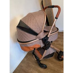 3 in 1 Stroller Baby Stroller Baby Car High Landscape Lightweight Portable Foldable Travel Pram Newborn Carriage Multi Functional with Baby Car Seat Memory Cotton Mattress Storage Bag Fashion Street Shop Cart Popular Tide Parents Thoughtful Good Choice