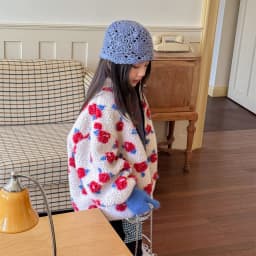 2026 New Winter Children Fleece Coats 2-6 Y Korean Style Floral Printed Boys Girls Thicken Warm Outerwear Kids Clothes