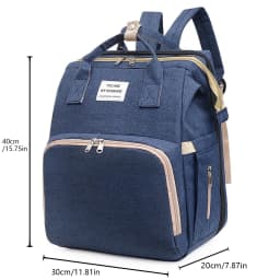Foldable Bed Diaper Bag with Changing Station Insulated Pocket and Large Capacity Multifunctional Double Shoulder Mommy Bag
