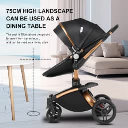 Baby Stroller Baby Car 3 in 1 Stroller Luxury High Quality Lightweight Portable Foldable Travel Pram Multi Functional Newborn Carriage
