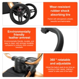 Baby Stroller Baby Car 3 in 1 Stroller Luxury High Quality Lightweight Portable Foldable Travel Pram Multi Functional Newborn Carriage