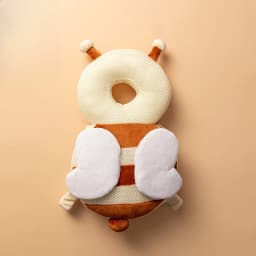 Adjustable Angel Bee Cartoon Baby Head Protector Pad, Shock‑Absorbing Soft Safety Cushion, Fall‑Prevent Headgear for 1‑3 Years Old Toddlers