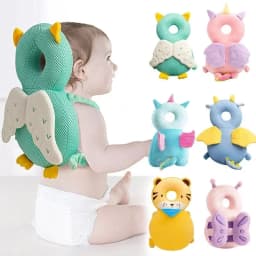 Adjustable Angel Bee Cartoon Baby Head Protector Pad, Shock‑Absorbing Soft Safety Cushion, Fall‑Prevent Headgear for 1‑3 Years Old Toddlers