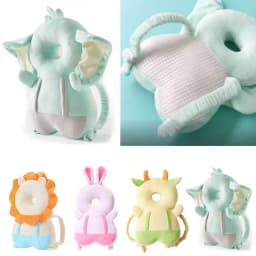 Adjustable Angel Bee Cartoon Baby Head Protector Pad, Shock‑Absorbing Soft Safety Cushion, Fall‑Prevent Headgear for 1‑3 Years Old Toddlers