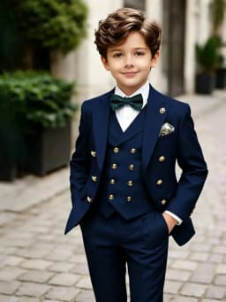 3 Pieces Boys Homecoming Suit Set 3 Pieces Banquet Party Wear Classic Peak Lapel Kids Slim Fit Tuxedo Wedding Ring Bearer Outfit