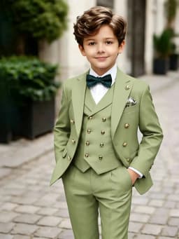 3 Pieces Boys Homecoming Suit Set 3 Pieces Banquet Party Wear Classic Peak Lapel Kids Slim Fit Tuxedo Wedding Ring Bearer Outfit