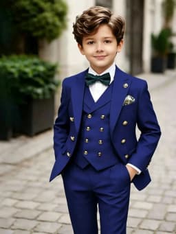 3 Pieces Boys Homecoming Suit Set 3 Pieces Banquet Party Wear Classic Peak Lapel Kids Slim Fit Tuxedo Wedding Ring Bearer Outfit