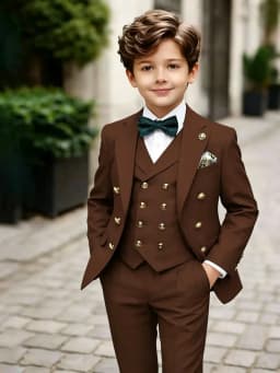 3 Pieces Boys Homecoming Suit Set 3 Pieces Banquet Party Wear Classic Peak Lapel Kids Slim Fit Tuxedo Wedding Ring Bearer Outfit