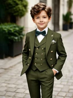 3 Pieces Boys Homecoming Suit Set 3 Pieces Banquet Party Wear Classic Peak Lapel Kids Slim Fit Tuxedo Wedding Ring Bearer Outfit