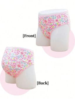 24 Pack Girls Unnderwear Cute Pink Hearts & Floral Design Cotton Underpants for Kids