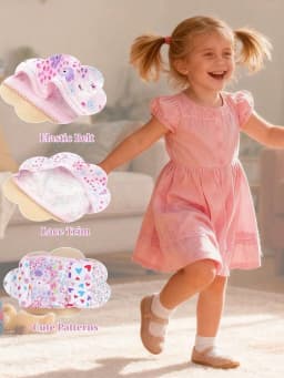 24 Pack Girls Unnderwear Cute Pink Hearts & Floral Design Cotton Underpants for Kids