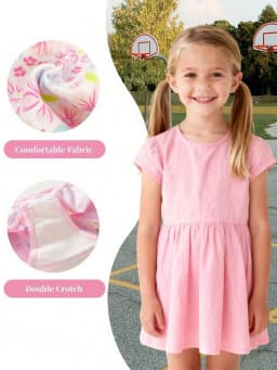 24 Pack Girls Unnderwear Cute Pink Hearts & Floral Design Cotton Underpants for Kids