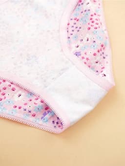 24 Pack Girls Unnderwear Cute Pink Hearts & Floral Design Cotton Underpants for Kids