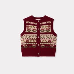Pre-sale 2026 BP Autumn Baby Girls Shirts Cherry Embroidered Knitted Vest Cardigan Boys Vest Long Sleeve Tee Children's Sets