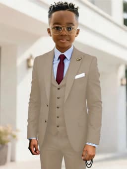 Formal Boys Suits 3 Pieces Wedding Ring Bearer Outfit Handsome Peak Lapel Homecoming Suit Set Fast Delivery Tuxedo 2-20T