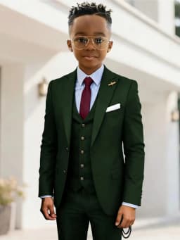 Formal Boys Suits 3 Pieces Wedding Ring Bearer Outfit Handsome Peak Lapel Homecoming Suit Set Fast Delivery Tuxedo 2-20T