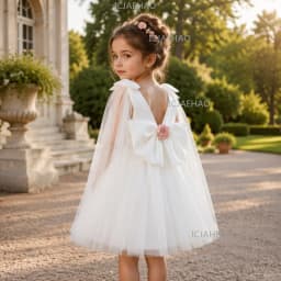 2026 Kids Handmade 3D Applique Tulle Sleeveless Dress New ChildrenGirl Party Banquet Clothes Girls Gown Princess Wedding Flower
