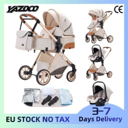 3‑in‑1 All‑Purpose Newborn Travel Pram, Elevated Landscape Layout, Smooth One‑Hand Folding Mechanism, Wear‑Resistant Solid Wheel System, Adjustable Push Handle, Soft Padded Seating Unit For All‑Season Family Stroll Activities
