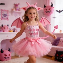 4-Piece Kids Dinosaur Outfit,Fluffy Tutu Skirt Set, Kids Party & Holiday Stage Clothing for Halloween and Christmas Performances