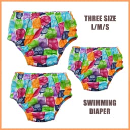 (20pcs A Lot ) Three sizes for Washable Reusable Baby Swimming Diaper Swimming Pant Swim Diaper Top Quality