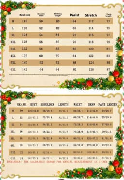 Christmas Couple Santa Costume M‑6XL Unisex Adult Role‑Playing Performance Suit for Xmas Themed Party Scene Layout Decoration