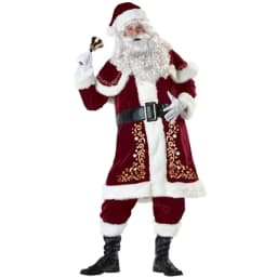 Christmas Couple Santa Costume M‑6XL Unisex Adult Role‑Playing Performance Suit for Xmas Themed Party Scene Layout Decoration