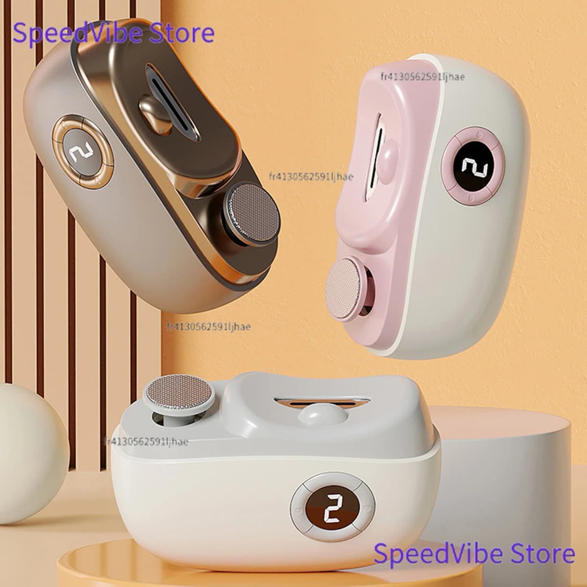 3 In 1 Electric Baby Nail Trimmer USB Rechargeable Automatic Polishing Nail Clipper LED Light 3 Speed Adjustable Household Nail Care Gadget