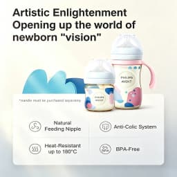 Avent SCY94 PPSU Baby Bottle Anti Colic BPA Free Feeding Nipple High Heat Resistant Wide Neck Slow Flow Bottle Newborn Bottle