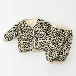 2026 Winter New Baby Warm Clothes Set Cute Leopard Floral Coat + Pants 2pcs Suit Vintage Baby Girl Outfits Infant Jacket Set